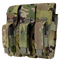 The Condor Triple AK Kangaroo Mag Pouch in Scorpion OCP holds three magazines, each secured in its own compartment with flap and Velcro closures.